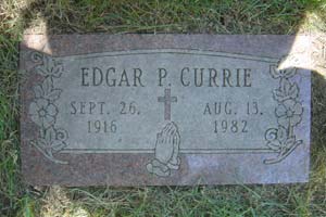 [Headstone - Edgar P. Currie]